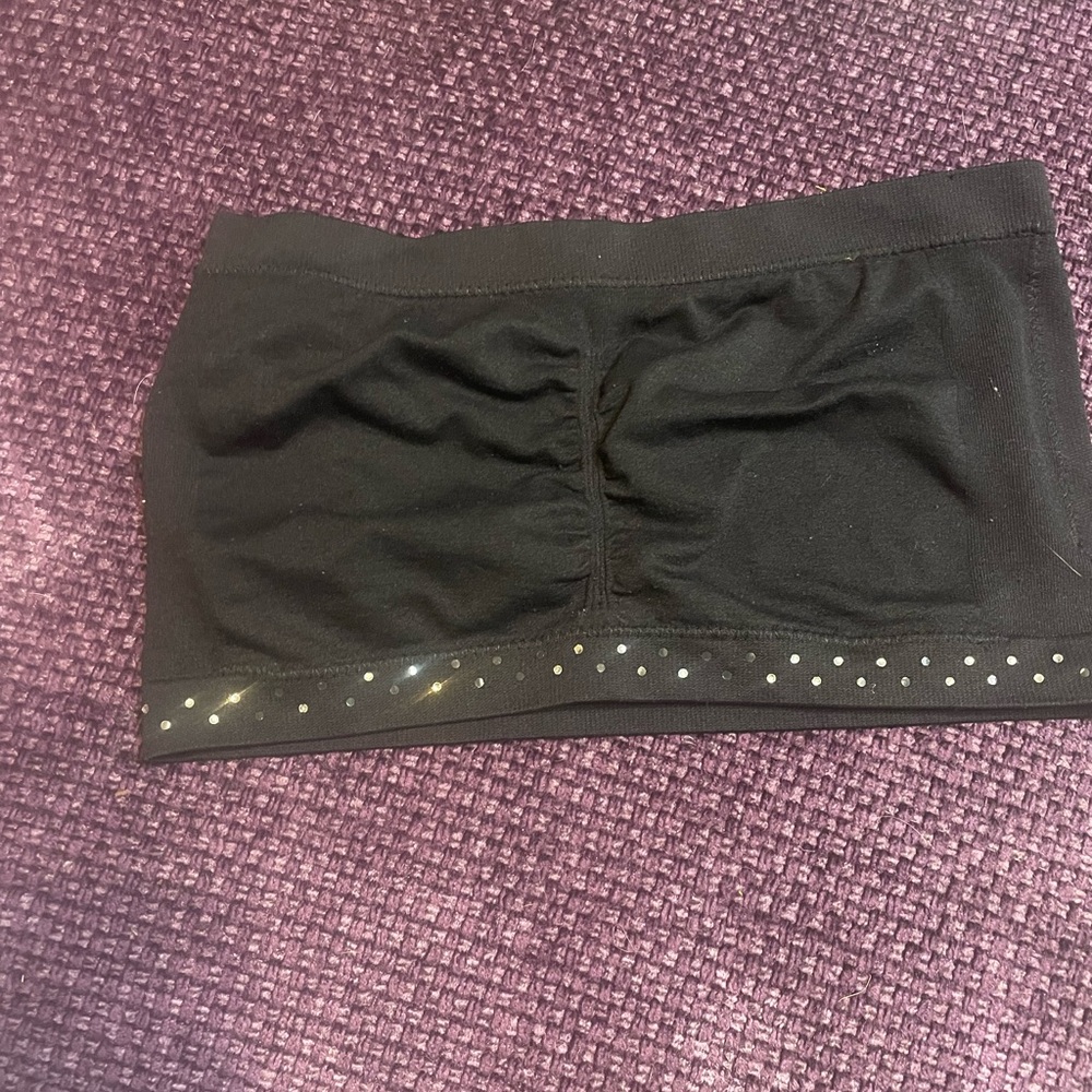 Vanity Black Mini Skirt with Silver Dots